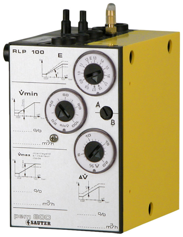 Pneumatic volumeflow controller